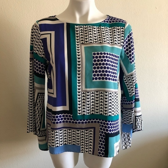 ELLEN TRACY Top 3/4 sleeves size small - Picture 1 of 6